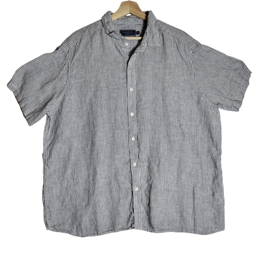 Vineyard Vines Linen Men's Short Sleeve Button Front Size XXL